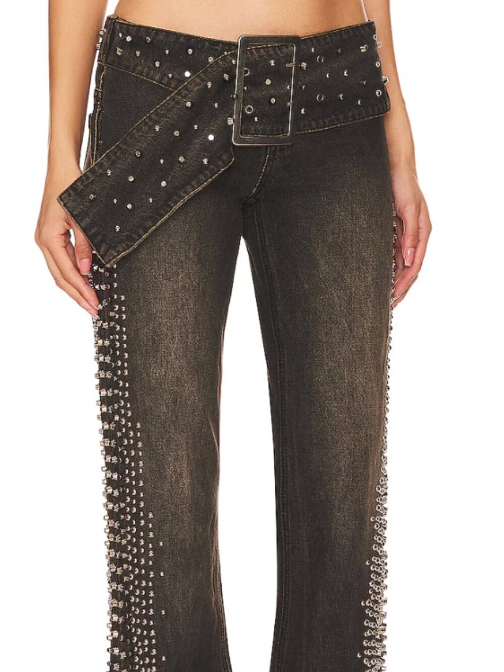 NWT Jaded London Studded Low Rise Jeans (Size 26)